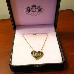 Juicy Couture Love Heart 30" chain necklace